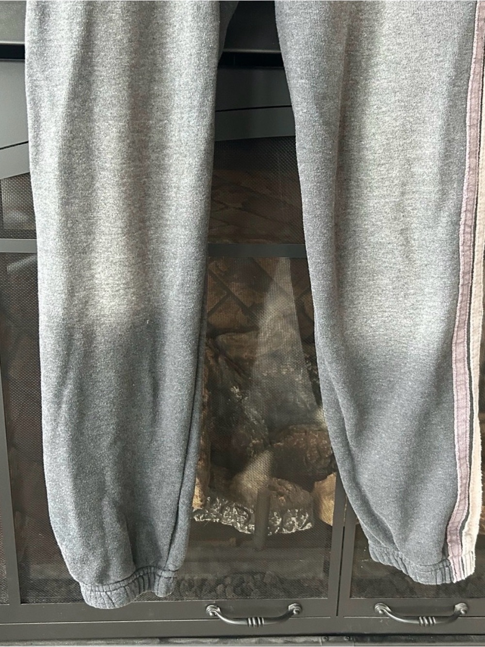 Aviator Nation 5 Stripe Joggers in Faded Smoke (Charcoal Grey) - Picture 4 of 7